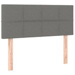 Casa si Gradina - Mobilier - Paturi si accesorii - Accesorii paturi - Tablie de pat cu LED, gri inchis, 80x5x78/88 cm, textil - Infinity.ro