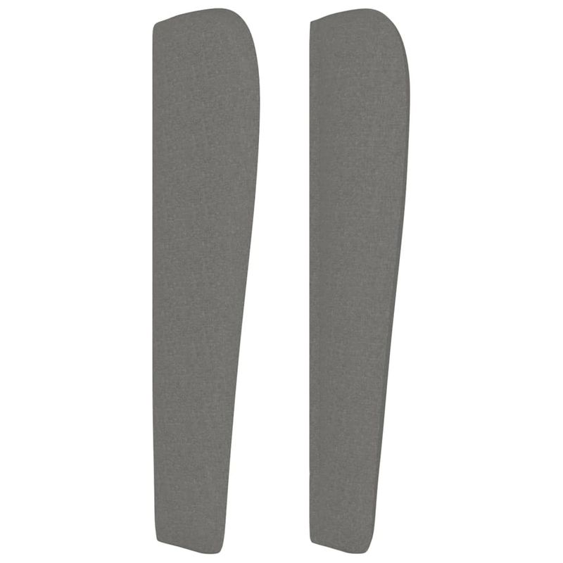 Casa si Gradina - Mobilier - Paturi si accesorii - Accesorii paturi - Tablie de pat cu aripioare gri inchis 83x23x118/128 cm textil - Infinity.ro