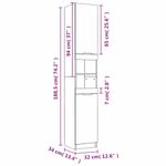 Casa si Gradina - Mobilier - Seturi de mobilier - Seturi baie - Set dulapuri de baie, 4 piese, gri sonoma, lemn prelucrat - Infinity.ro