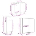 Casa si Gradina - Mobilier - Seturi de mobilier - Seturi baie - Set dulapuri de baie, 4 piese, gri sonoma, lemn prelucrat - Infinity.ro