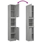 Casa si Gradina - Mobilier - Seturi de mobilier - Seturi baie - Set dulapuri de baie, 3 piese, gri sonoma, lemn prelucrat - Infinity.ro