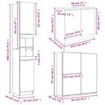 Casa si Gradina - Mobilier - Seturi de mobilier - Seturi baie - Set dulapuri de baie, 3 piese, gri sonoma, lemn prelucrat - Infinity.ro