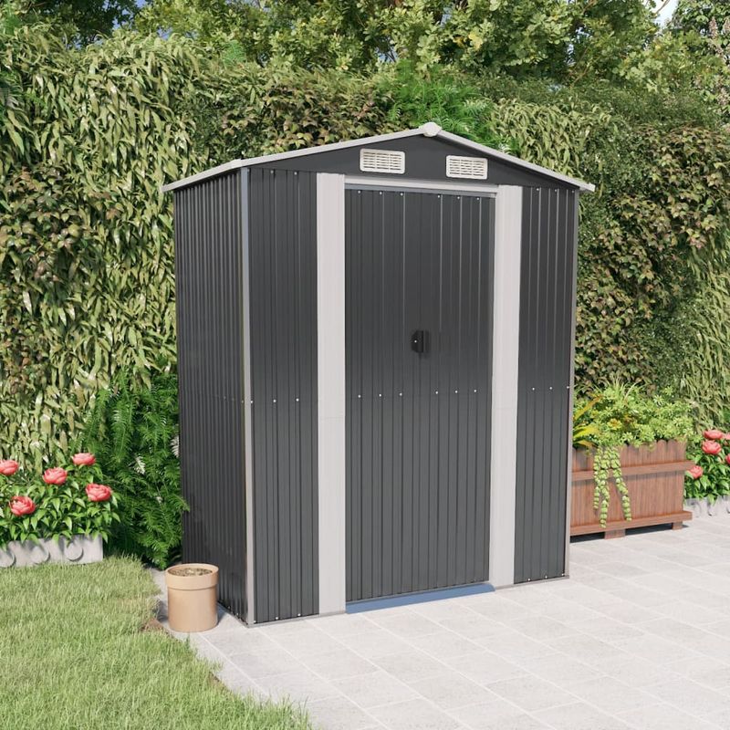 Casa si Gradina - Gradina si terasa - Casute de gradina - Sopron de gradina, antracit, 192x108x223 cm, otel galvanizat - Infinity.ro