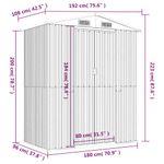 Casa si Gradina - Gradina si terasa - Casute de gradina - Sopron de gradina, antracit, 192x108x223 cm, otel galvanizat - Infinity.ro
