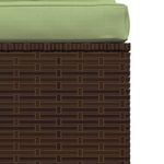 Casa si Gradina - Gradina si terasa - Mobilier exterior - Canapele si fotolii gradina - Canapea cu perne, poliratan, maro și verde, model canapea cu 3 locuri - Infinity.ro