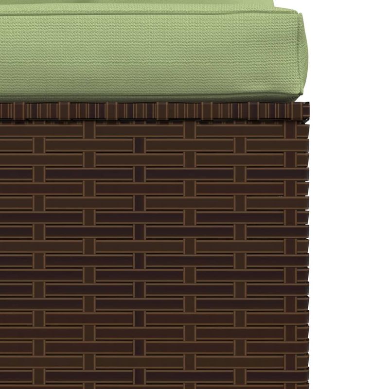 Casa si Gradina - Gradina si terasa - Mobilier exterior - Canapele si fotolii gradina - Canapea cu perne, poliratan, maro și verde, model canapea cu 3 locuri - Infinity.ro