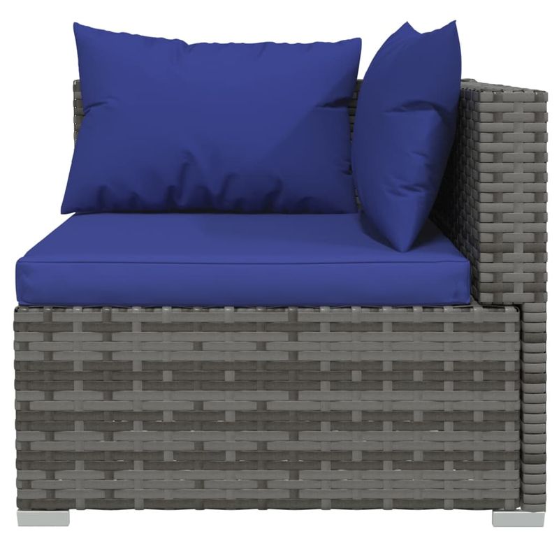 Casa si Gradina - Gradina si terasa - Mobilier exterior - Canapele si fotolii gradina - 2x colț + mijloc, cu perne, poliratan - Infinity.ro