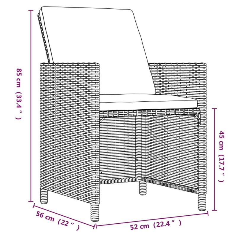 Casa si Gradina - Gradina si terasa - Mobilier exterior - Seturi mobila gradina - Set mobilier de exterior cu perne, 9 piese, bej, poliratan - Infinity.ro