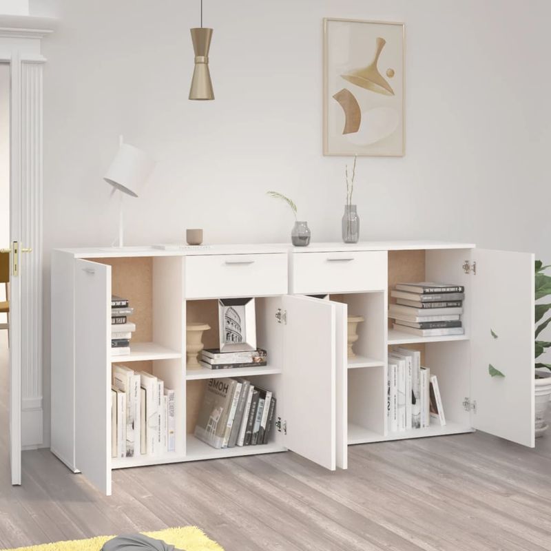 Casa si Gradina - Mobilier - Comode si corpuri - Comode - Servanta, alb, 160x36x75 cm, lemn prelucrat - Infinity.ro