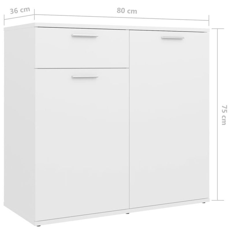 Casa si Gradina - Mobilier - Comode si corpuri - Comode - Servanta, alb, 160x36x75 cm, lemn prelucrat - Infinity.ro