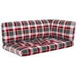 Casa si Gradina - Gradina si terasa - Mobilier exterior - Canapele si fotolii gradina - Otoman de gradina din paleti, coltar, lemn de pin tratat, model roșu carouri - Infinity.ro