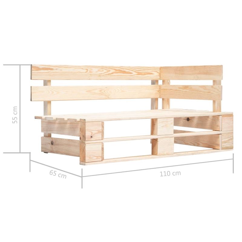 Casa si Gradina - Gradina si terasa - Mobilier exterior - Canapele si fotolii gradina - Otoman de gradina din paleti, coltar, lemn de pin tratat, model roșu carouri - Infinity.ro