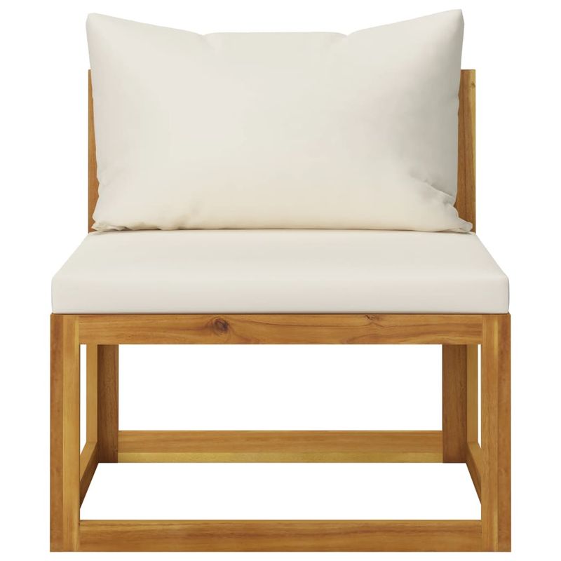 Casa si Gradina - Gradina si terasa - Mobilier exterior - Seturi mobila gradina - Set mobilier gradina cu perne 11 piese crem lemn masiv acacia - Infinity.ro
