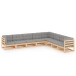 Casa si Gradina - Gradina si terasa - Mobilier exterior - Seturi mobila gradina - Set mobilier de gradina din 8 piese, lemn masiv de pin - Infinity.ro