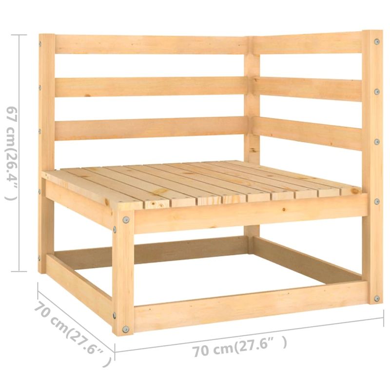 Casa si Gradina - Gradina si terasa - Mobilier exterior - Seturi mobila gradina - Set mobilier de gradina din 8 piese, lemn masiv de pin - Infinity.ro