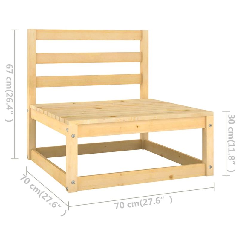 Casa si Gradina - Gradina si terasa - Mobilier exterior - Seturi mobila gradina - Set mobilier de gradina din 8 piese, lemn masiv de pin - Infinity.ro