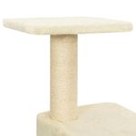 Petshop - Accesorii petshop - Jucarii animale - Ansambluri de joaca - Ansamblu pisici cu stalpi din funie de sisal, crem, 118,5 cm - Infinity.ro