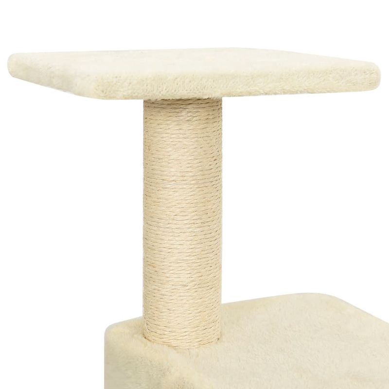 Petshop - Accesorii petshop - Jucarii animale - Ansambluri de joaca - Ansamblu pisici cu stalpi din funie de sisal, crem, 118,5 cm - Infinity.ro