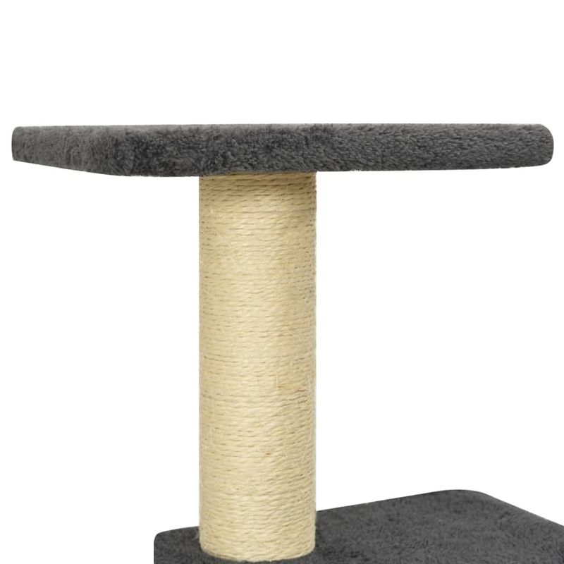 Petshop - Accesorii petshop - Jucarii animale - Ansambluri de joaca - Ansamblu pisici cu stalpi din funie de sisal, stalpi din funie sisal, gri inchis, 118,5 cm - Infinity.ro