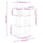 Petshop - Accesorii petshop - Jucarii animale - Ansambluri de joaca - Ansamblu pisici cu stalpi din funie de sisal, stalpi din funie sisal, gri inchis, 118,5 cm - Infinity.ro