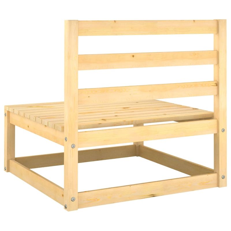 Casa si Gradina - Gradina si terasa - Mobilier exterior - Canapele si fotolii gradina - Canapea coltar de gradina cu perne, 2 piese, lemn masiv de pin, natural, model canapea de mijloc cu pernă de mijloc + suport pentru picioare - Infinity.ro