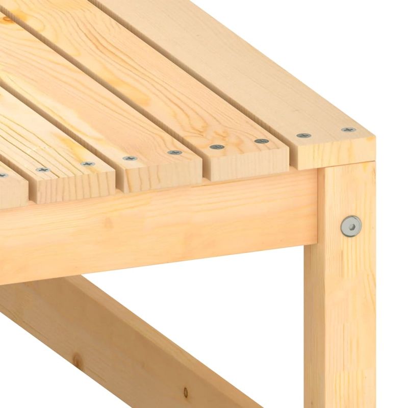 Casa si Gradina - Gradina si terasa - Mobilier exterior - Canapele si fotolii gradina - Canapea coltar de gradina cu perne, 2 piese, lemn masiv de pin, natural, model canapea de mijloc cu pernă de mijloc + suport pentru picioare - Infinity.ro