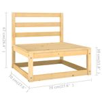 Casa si Gradina - Gradina si terasa - Mobilier exterior - Canapele si fotolii gradina - Canapea coltar de gradina cu perne, 2 piese, lemn masiv de pin, natural, model canapea de mijloc cu pernă de mijloc + suport pentru picioare - Infinity.ro