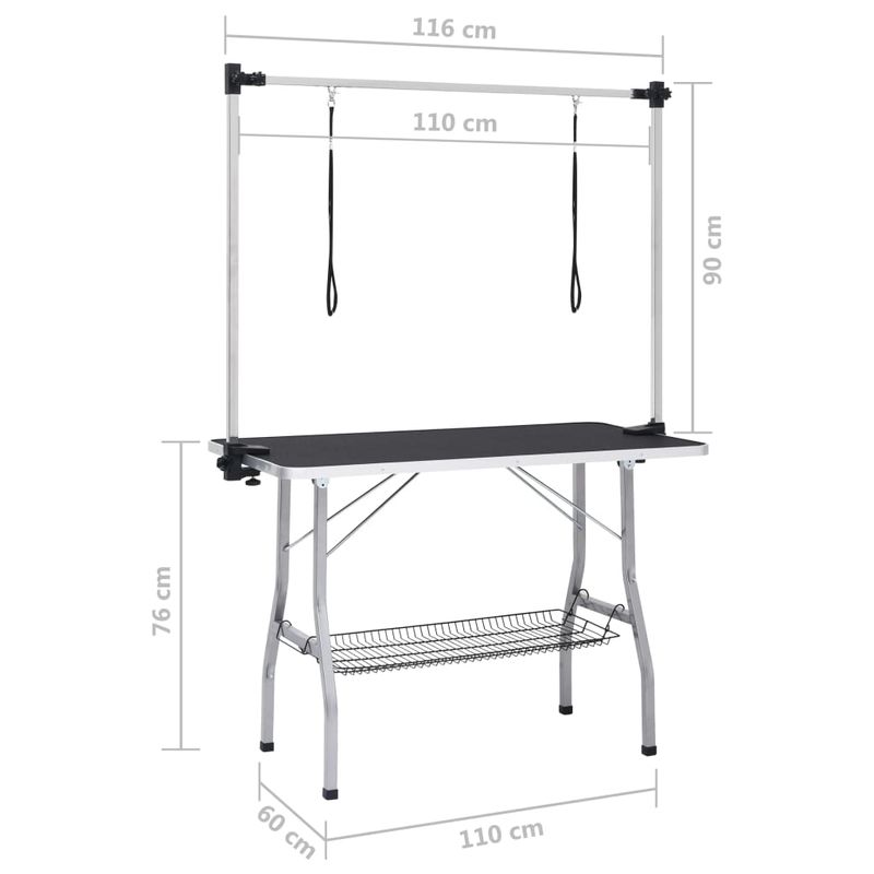 Petshop - Ingrijire si Igiena - Produse uz extern - Clesti si trimmere - Masa reglabila pentru ingrijirea cainilor cu 2 lese si cos - Infinity.ro