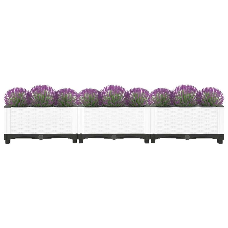 Casa si Gradina - Gradinarit si plante - Plante si ghivece - Ghivece si suporturi - Strat inaltat, 120x40x23 cm, polipropilena, alb - Infinity.ro