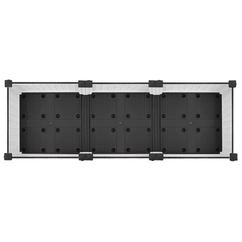 Casa si Gradina - Gradinarit si plante - Plante si ghivece - Ghivece si suporturi - Strat inaltat, 120x40x23 cm, polipropilena, alb - Infinity.ro