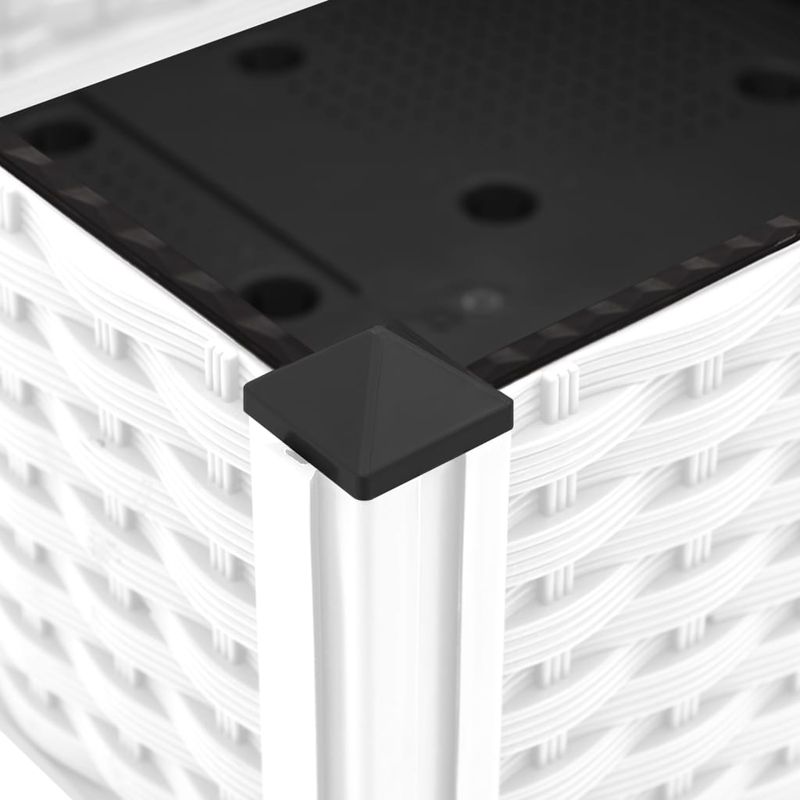 Casa si Gradina - Gradinarit si plante - Plante si ghivece - Ghivece si suporturi - Strat inaltat, 120x40x23 cm, polipropilena, alb - Infinity.ro