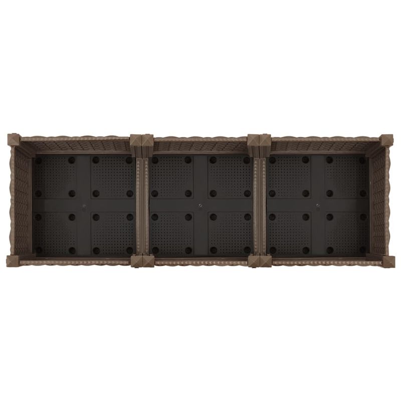 Casa si Gradina - Gradinarit si plante - Plante si ghivece - Ghivece si suporturi - Strat inaltat, 120x40x23 cm, polipropilena, maro - Infinity.ro