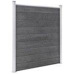 Casa si Gradina - Gradina si terasa - Garduri, panouri si accesorii - Gard de gradina, 1 patrat + 1 oblic, gri, 273x186 cm, WPC - Infinity.ro
