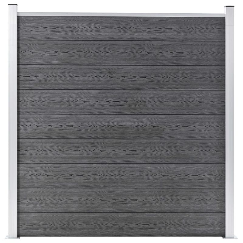 Casa si Gradina - Gradina si terasa - Garduri, panouri si accesorii - Gard de gradina, 1 patrat + 1 oblic, gri, 273x186 cm, WPC - Infinity.ro
