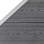 Casa si Gradina - Gradina si terasa - Garduri, panouri si accesorii - Gard de gradina, 1 patrat + 1 oblic, gri, 273x186 cm, WPC - Infinity.ro