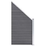 Casa si Gradina - Gradina si terasa - Garduri, panouri si accesorii - Gard de gradina, 1 patrat + 1 oblic, gri, 273x186 cm, WPC - Infinity.ro