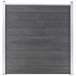 Casa si Gradina - Gradina si terasa - Garduri, panouri si accesorii - Gard de gradina, 1 patrat + 1 oblic, gri, 273x186 cm, WPC - Infinity.ro