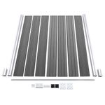 Casa si Gradina - Gradina si terasa - Garduri, panouri si accesorii - Gard de gradina, 1 patrat + 1 oblic, gri, 273x186 cm, WPC - Infinity.ro