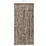 Casa si Gradina - Textile si covoare - Perdele si draperii - Perdele - Perdea pentru insecte, maro si alb, 100 x 220 cm, chenille - Infinity.ro
