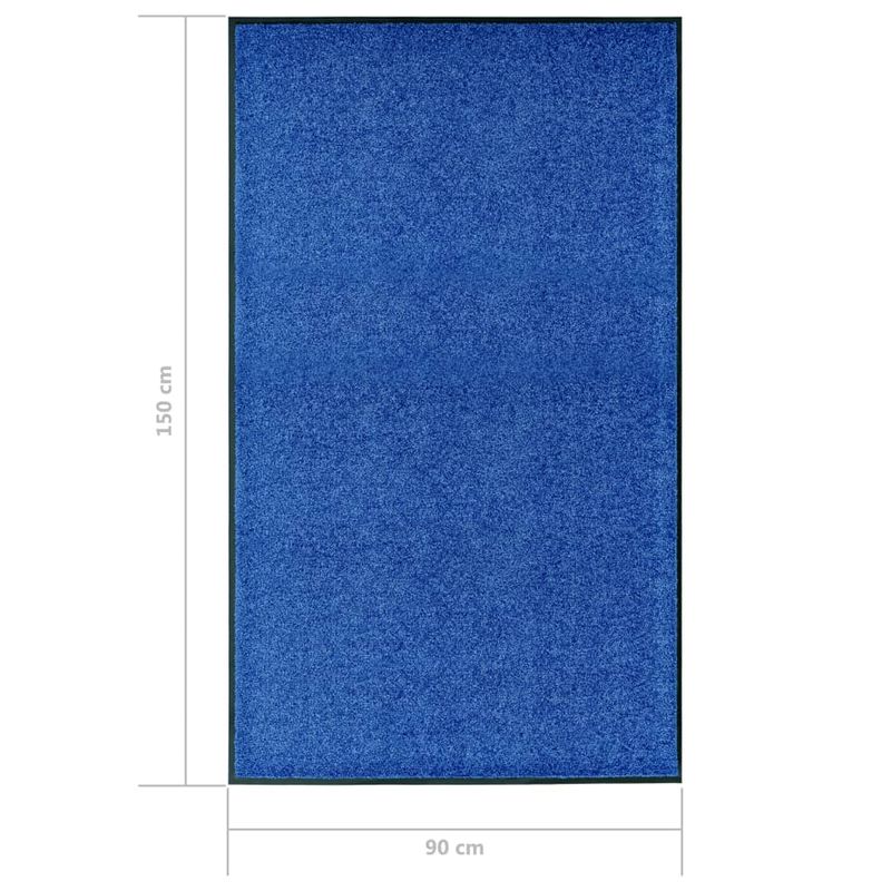 Casa si Gradina - Textile si covoare - Covoare - Covoare casa - Covoras de usa lavabil albastru 90x150 cm - Infinity.ro