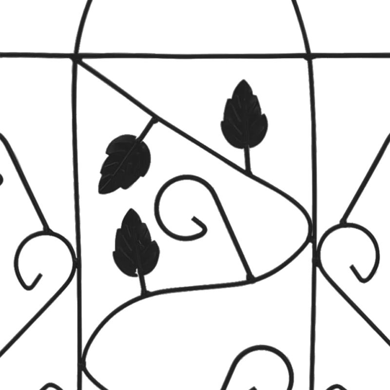 Casa si Gradina - Gradinarit si plante - Plante si ghivece - Ghivece si suporturi - Suporturi plante cataratoare, 3 buc., negru, 40 x 100 cm, fier, model frunză - Infinity.ro