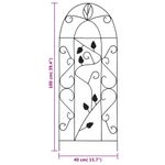 Casa si Gradina - Gradinarit si plante - Plante si ghivece - Ghivece si suporturi - Suporturi plante cataratoare, 3 buc., negru, 40 x 100 cm, fier, model frunză - Infinity.ro