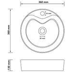 Casa si Gradina - Sanitare - Lavoar baie si accesorii - Lavoare si piedestale - Chiuveta de lux cu preaplin, alb mat, 36 x 13 cm, ceramica - Infinity.ro