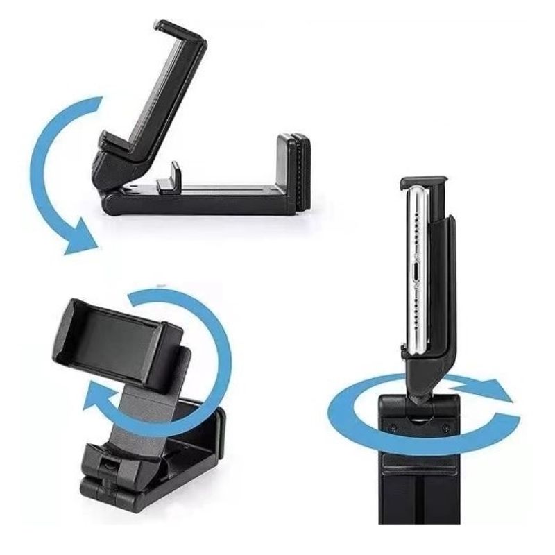 Laptop, Telefoane si Tablete - Telefoane mobile si accesorii - Accesorii Telefoane - Suport si docking telefoane - Suport telefon A.S.I.N.C , negru , pliabil si usor portabil , rotire 360 , material ABS , 95x35x35 mm , 97 grame - Infinity.ro