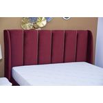 Casa si Gradina - Mobilier - Paturi si accesorii - Paturi - Pat Belmonde, 160 x 200 cm, tapitat catifea, burgundiu, somiera inclusa - Infinity.ro