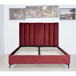 Casa si Gradina - Mobilier - Paturi si accesorii - Paturi - Pat Deja Vu, 180 x 200 cm, tapitat catifea, burgundiu, somiera inclusa - Infinity.ro