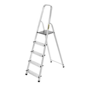 Scara aluminiu, 4 trepte, platforma, max 125 Kg, 1.68 m, Drabest