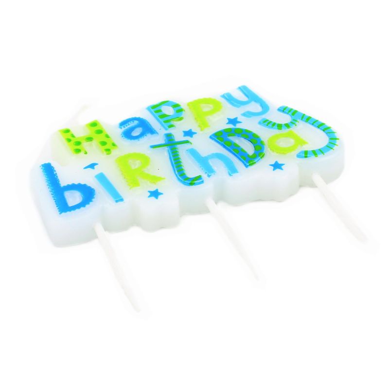 Casa si Gradina - Decoratiuni - Decoratiuni petrecere - Accesorii pentru petrecere - Lumanare party Happy Birthday Blue - Infinity.ro