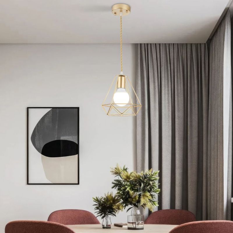 Casa si Gradina - Corpuri si surse de iluminat - Lustre si pendule - Lustra Zalis LuminiLux, Auriu, 20 cm, Metal, E27 - Infinity.ro