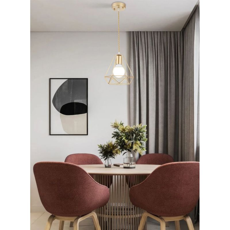 Casa si Gradina - Corpuri si surse de iluminat - Lustre si pendule - Lustra Zalis LuminiLux, Auriu, 20 cm, Metal, E27 - Infinity.ro